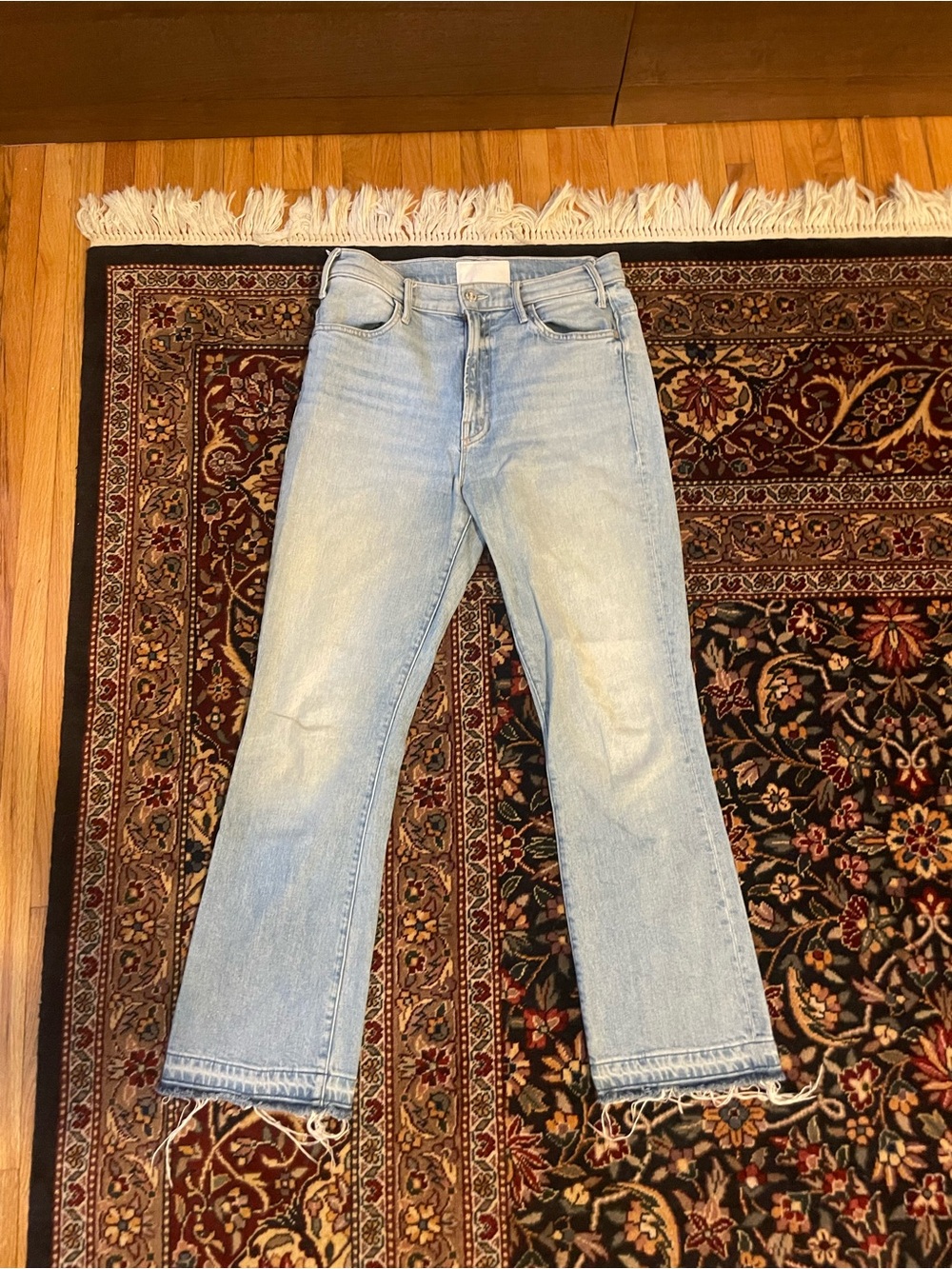 MOTHER The Hustler Ankle Undone Hem Jeans